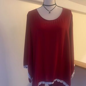 Blouse with lace trim!